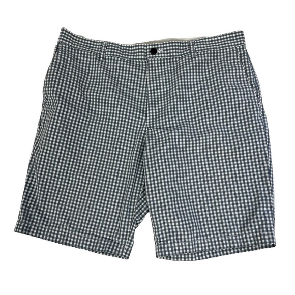 DOCKERS Men’s Shorts Size W38 Blue & White Check Pockets 10” Inseam 100% Cotton - Picture 1 of 4